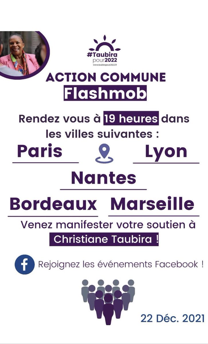 BdierC's tweet photo. #Flashsmob Paris 19h #Taubira2022 rien ne nous arrête même en direct depuis la Réunion et le décalage horaire. Solidaires jusqu’au bout https://t.co/u6cAQMpPq3