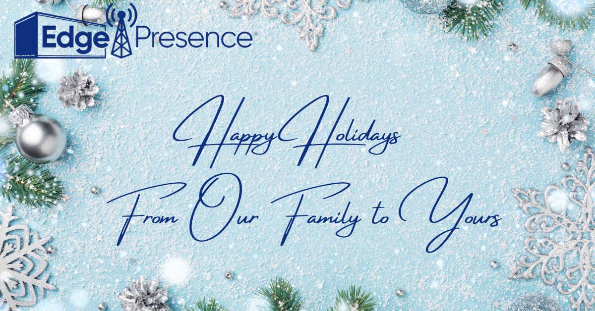 Happy Holidays from the @EdgePresence team to yours! We wish you all a joyous season and toast to a happy, healthy and successful 2022!