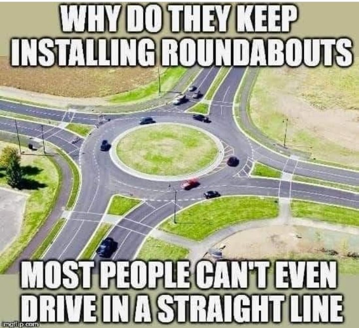 Gldni7007's tweet photo. I'm definitely #MakingAListOf roundabouts they need to take out and that's all of them https://t.co/06YFUyGvDs