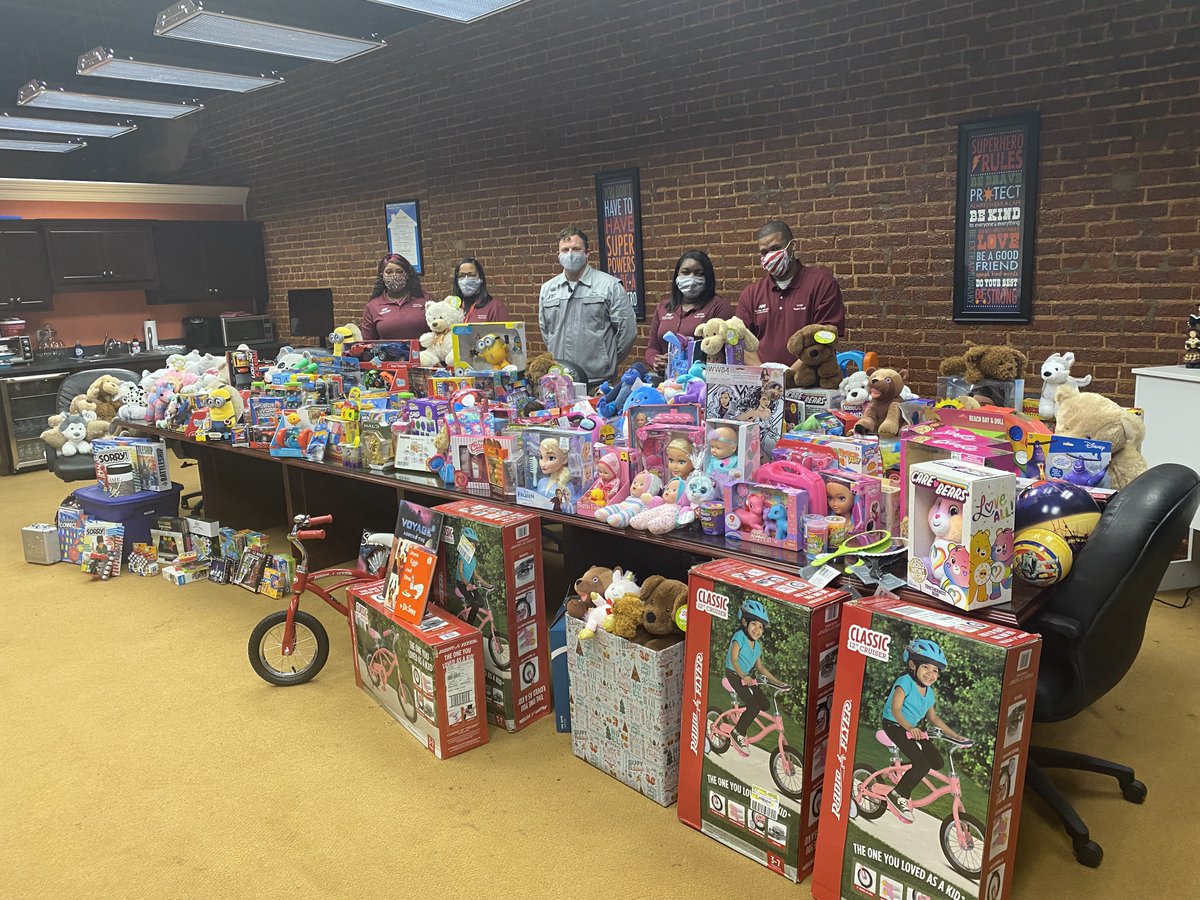 Alabama A&amp;M University fans pulled out the win at MTM's toy drive, collecting the most toys and earning the right to play their fight song on January 10th. 
The real winners were our team members who donated and the Limestone Child Advocacy Center, who received over 760 toys!