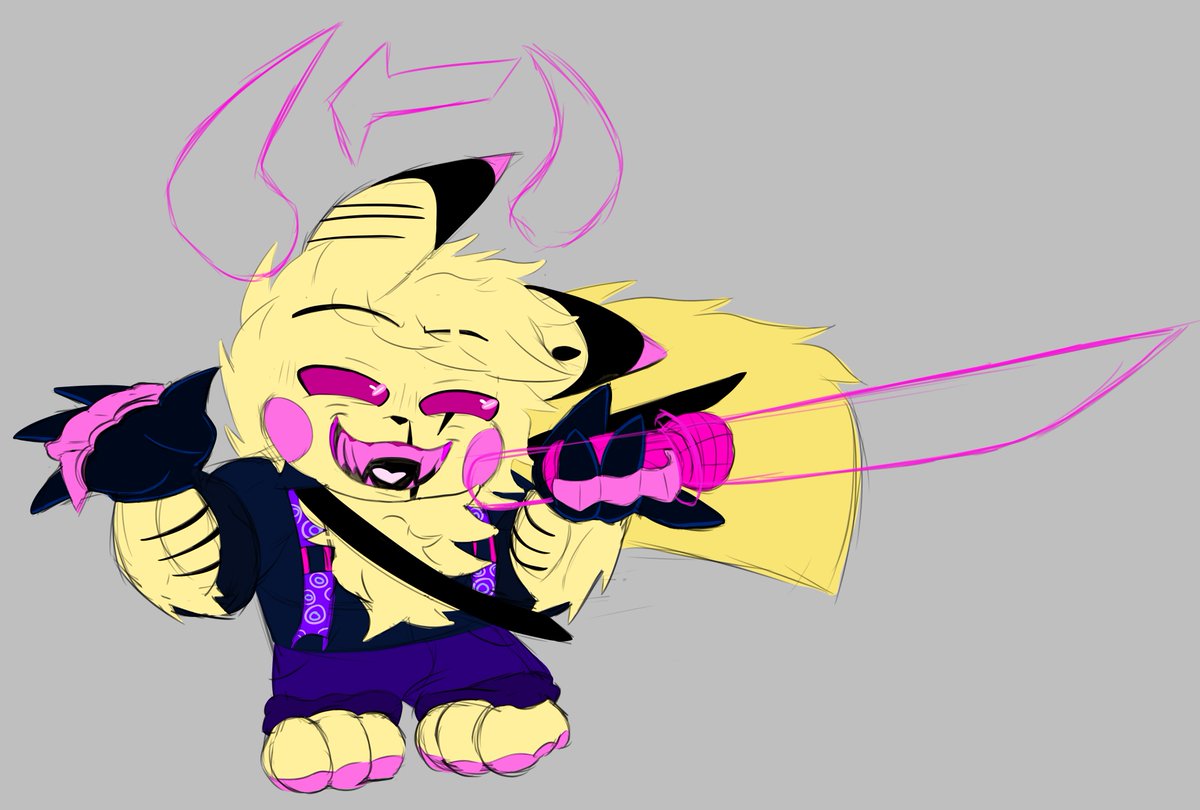 _Warp_'s tweet photo. How it was (Old) vs. How It's going (New Sketch) Left edition #fnfmod #fnfmods #VsRhysMod #fnfRhys #pikachu #fridaynightfunkinmod https://t.co/IVpTYmD100