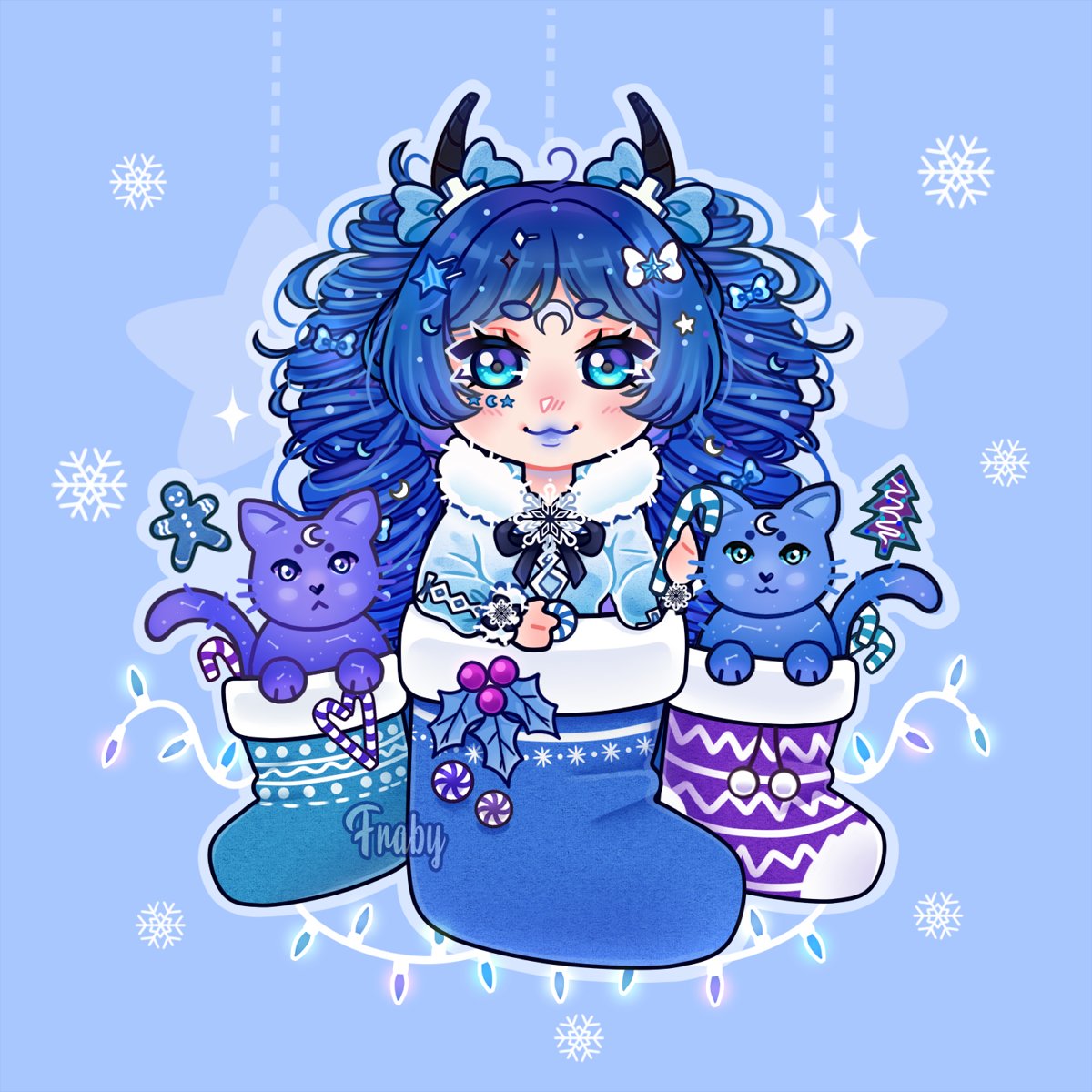 FrabyArts's tweet photo. ❄️💙Blue christmas commissions💙❄️

These are for @sugarnutpie (4/4) I love to draw all of your characters, tysm for always trusting in my work when I open my commissions!! 🥺

@ApoyaAlArtista @ArtShareCafe @SArtists_ https://t.co/o4zIHTAjqh