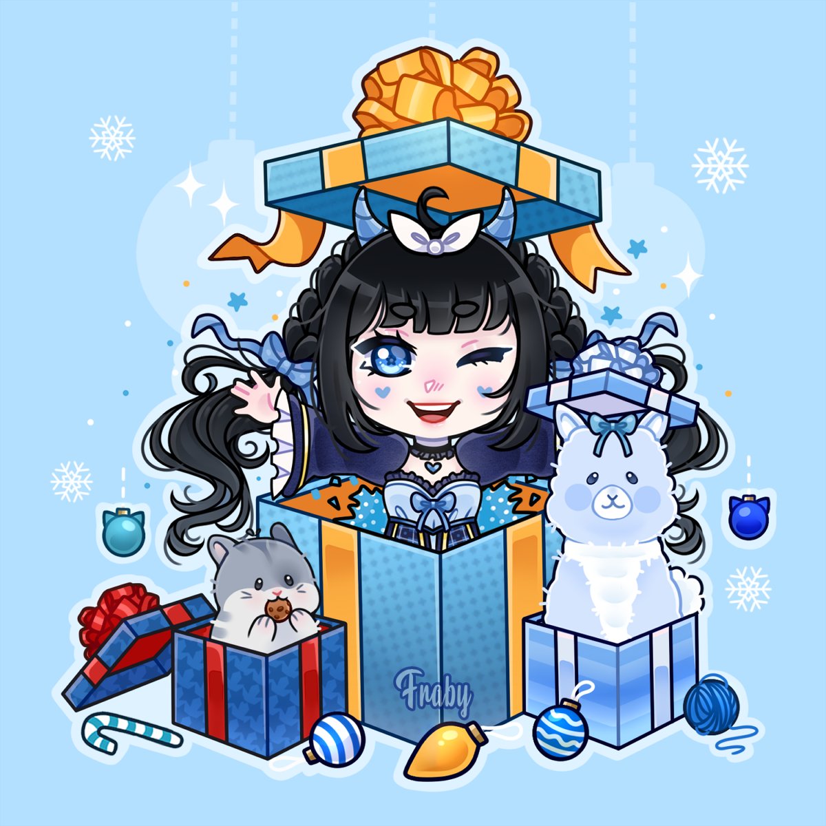 FrabyArts's tweet photo. ❄️💙Blue christmas commissions💙❄️

These are for @sugarnutpie (4/4) I love to draw all of your characters, tysm for always trusting in my work when I open my commissions!! 🥺

@ApoyaAlArtista @ArtShareCafe @SArtists_ https://t.co/o4zIHTAjqh