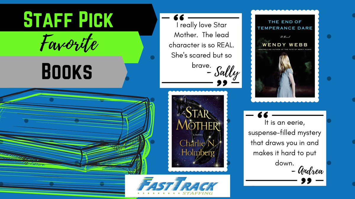 FastTrackStaff's tweet photo. #ReadaNewBookMonth #staffpick #favoritebooks

#hiring #hiringnow #nowhiring #staffing #staffingagency #recruiting https://t.co/vEktwhon8O