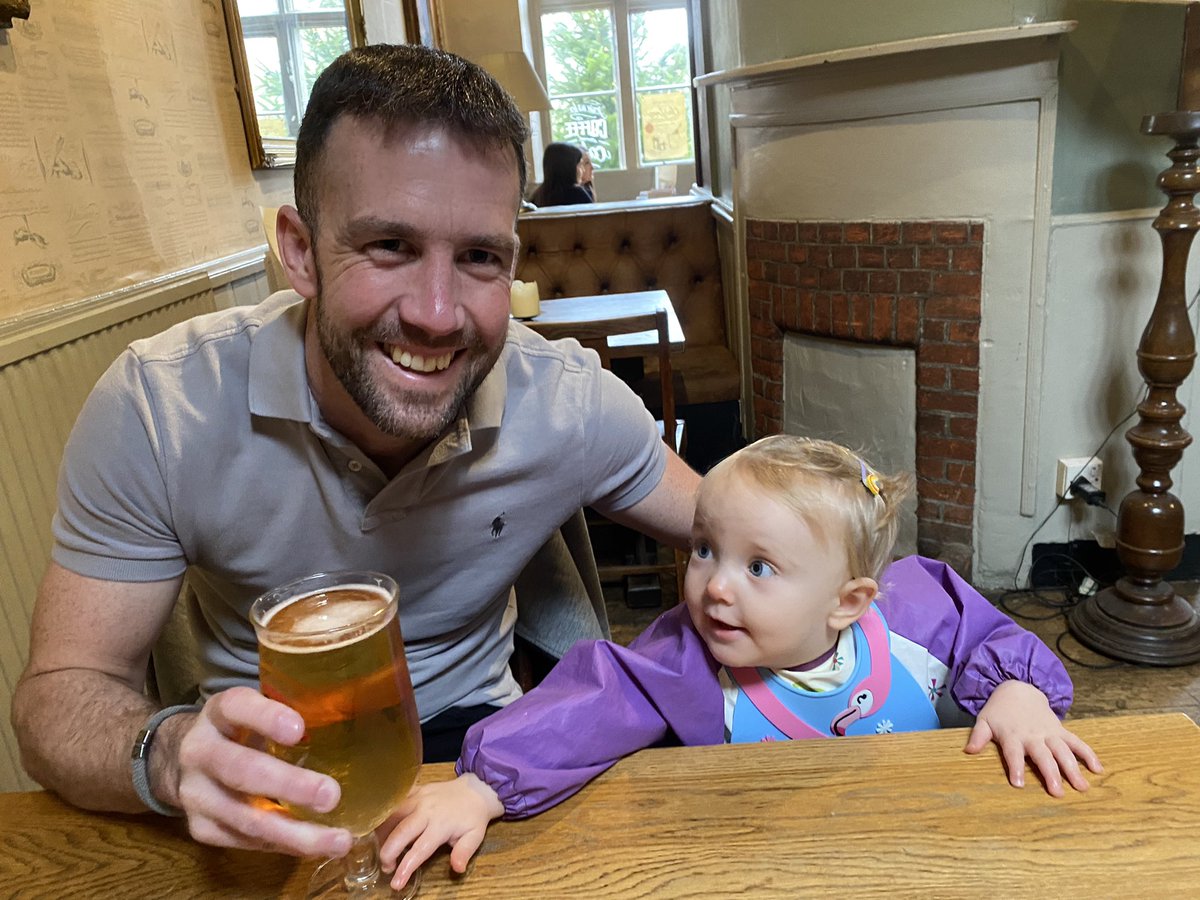 Gavlar254's tweet photo. @tobytarrant @RadioX thanks for playing my song on the request hour this morning and having a chat. 
Me and Darcy celebrated our 2 mins of fame with a pub lunch!
#daddydaycare https://t.co/b2smPJl30c