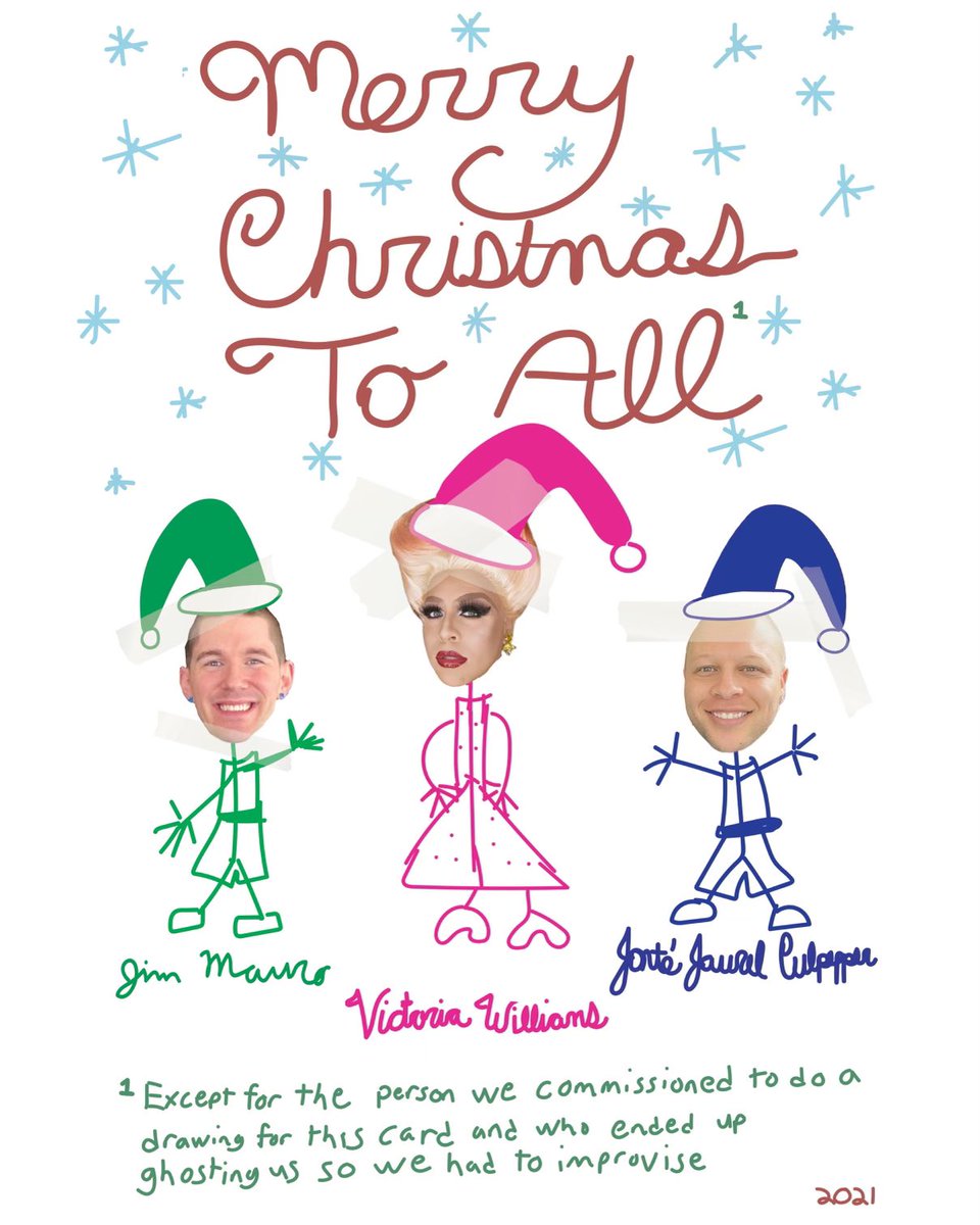 TheVWilliams's tweet photo. MERRY CHRISTMAS!! ππ
πΏ
From Jim, Victoria & JontΓ©
Get in the Christmas spirit and add
βFa La La With Youβ to your holiday playlists! ππ
#christmascardphoto #holidaycheer #merrychristmas #stickfigures https://t.co/OokMEnNpLb