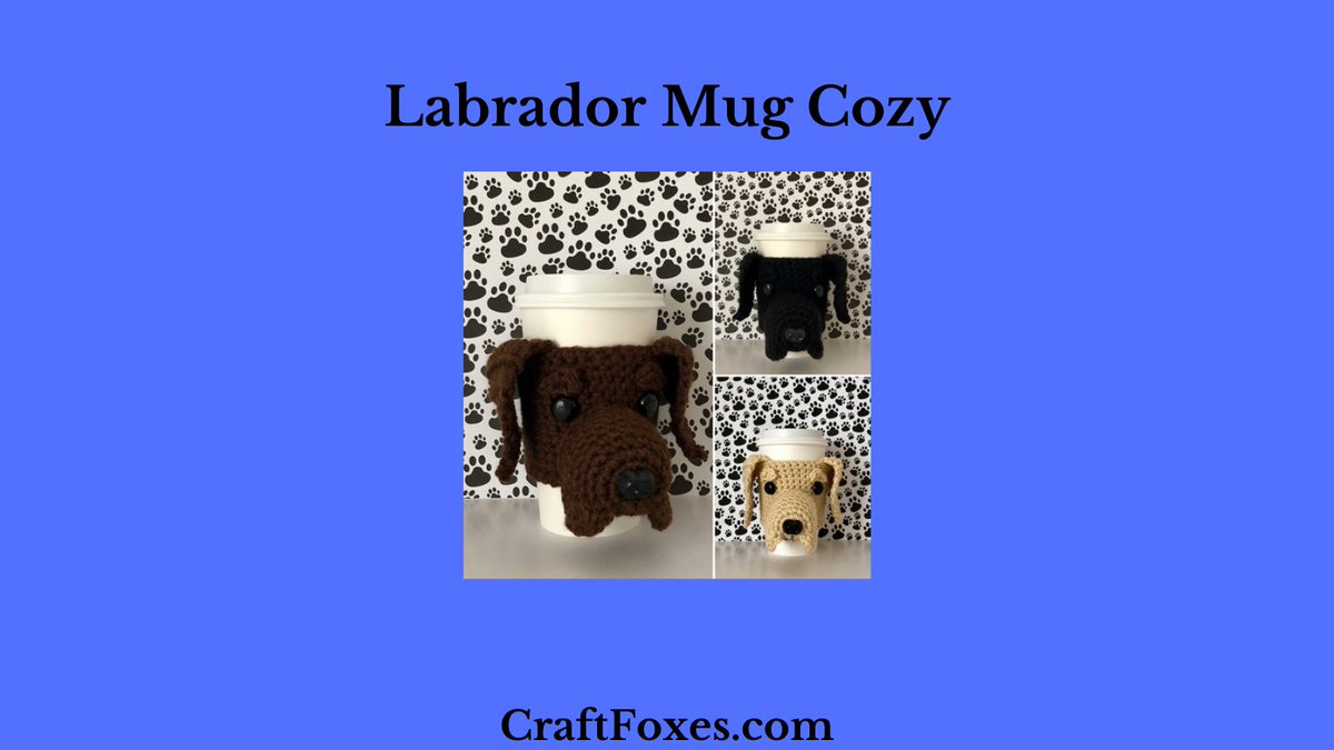 TheCraftys's tweet photo. Can you handle the tail wag-worthy cuteness of this Labrador dog cup cozy crochet pattern?!

https://t.co/kZltBcrFfm

#dogcrochetpattern #crochet #crocheting #labrador #cozy #art #craft #shop #artsandcrafts #diy https://t.co/vyQHntfsoi
