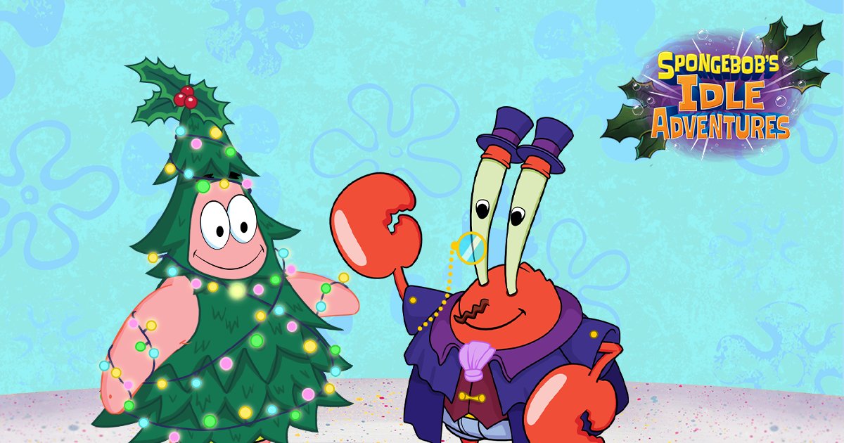 IdleSpongeBob's tweet photo. Ho-ho-hooray! The Holiday Dimension event returns tomorrow! 🎄 https://t.co/82zDqnVdHr