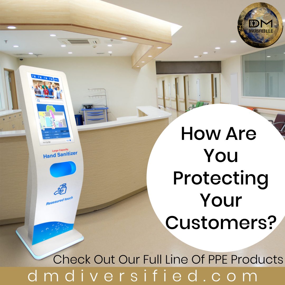 DiversifiedDm's tweet photo. Hand sanitizer stations are becoming the norm for any business. Take advantage of the marketing benefit that comes with them. Multi-media marketing while protecting your customers is a good look. 😉 Check out our website today! 
.
.
#dmdiversified #marketing https://t.co/FAwnKYdcTE