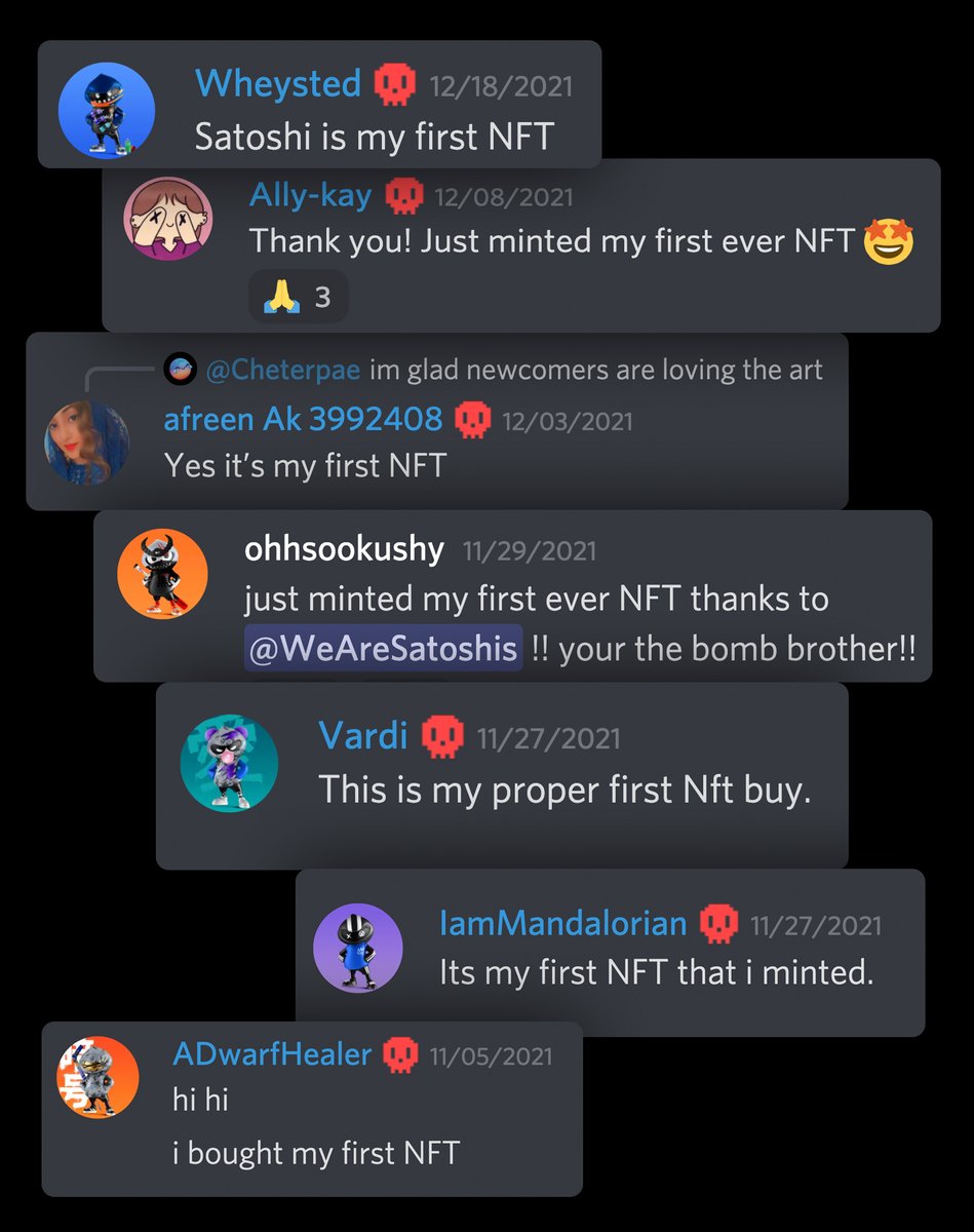 We are so proud to be your first-time NFT. 
Thank you for being a part of our community!❤️

<a href="/MandalorianIam/">IamMANDALORIAN</a> <a href="/Wheysted_150/">Wheysted</a> <a href="/grumpymongoose/">Grumpy</a>