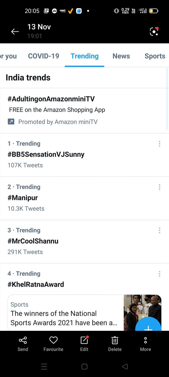 Nishan56358598's tweet photo. #BiggBossTelugu5
#RecallingMemories
This was the first most memorable Nd proud moment for sunny Nd his fans that our hashtag #BB5SensationVJSunny
trended at #1 Position nation wide
Nd also came to top hashtags worldwide
This trend was like biggest boost for Sunny fans https://t.co/Ptm4ZYtfRb