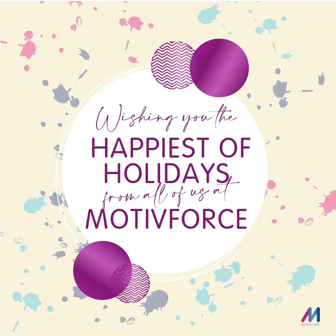 Season's Greetings and Happy Holidays from all of us at Motivforce. Wishing everyone a healthy and safe festive season

#Christmas2021 #HappyHolidays