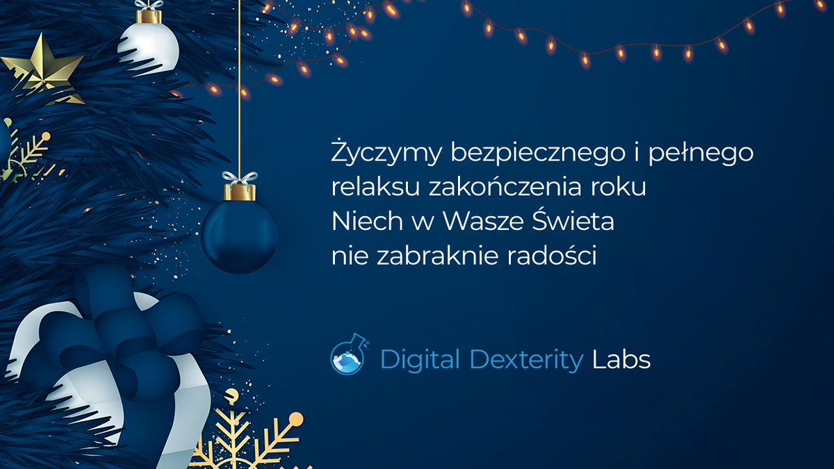 DexterityLabs's tweet photo. W ten wyjątkowy czas, życzymy ciepłych Świąt w gronie najbliższych oraz samej dobrej energii w nadchodzącym Nowym Roku🎄🎄🎄

At this special time, we wish you warm Christmas with your loved ones and only good energy in the upcoming New Year🎄🎄🎄 https://t.co/kXQsoHgtcQ