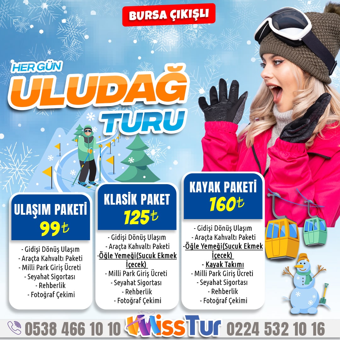 Uludağ'da keyifli bir gün için bize ulaşın 🤩
#uludağ #kayak #uludağturu #bursaçıkışlıtur #gunubirliktur #snowboard #bursa #görükle #nilüfer