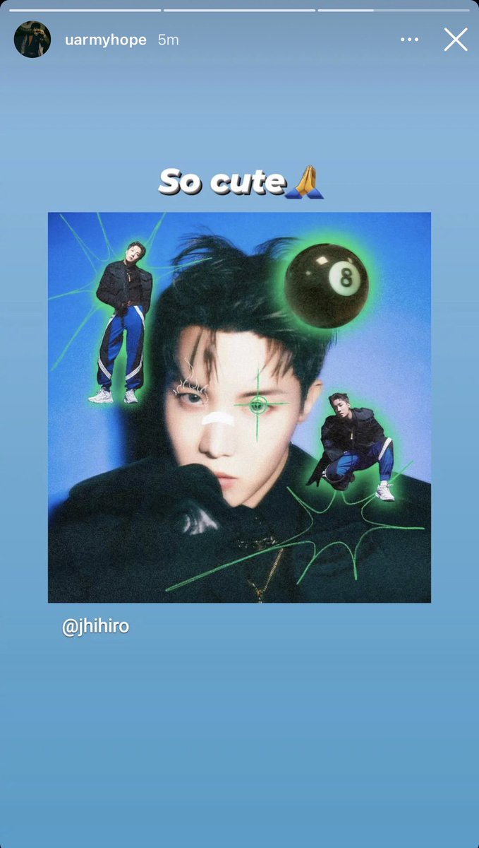 EHEHo_o's tweet photo. YALLL hobi noticed the edit of an army and posted it on his story 😭 https://t.co/yAHAmdgUC6