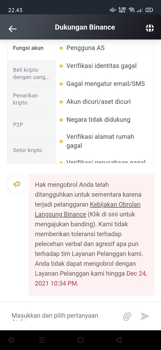 alexisjayakarta's tweet photo. @BinanceHelpDesk please check regarding my unilateral chat blocking... please publish my chat history data so that everyone can see the results of your team work...Are we prohibited from complaining if we lose our balance? https://t.co/GtDnftrbSK