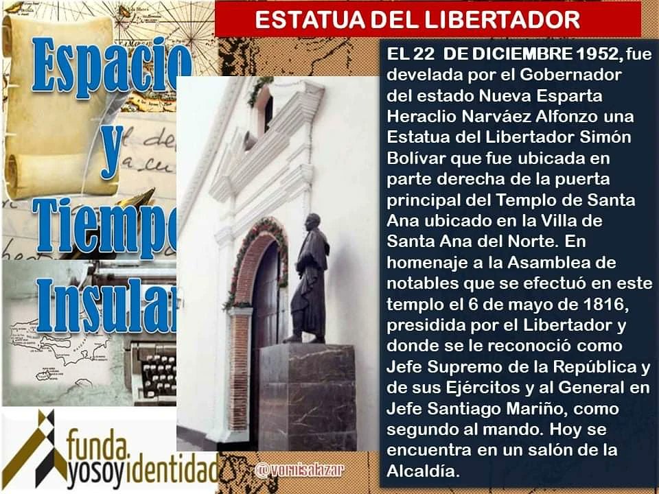 Espacio y Tiempo Insular...La estatua del Libertador.
#YoSoyIdentidad
