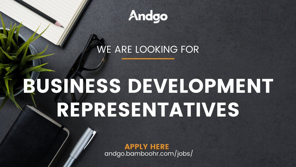 AndgoSystems's tweet photo. We are HIRING Business Development Representatives! Join us at @AndgoSystems for an exciting new adventure in the new year. Click here to read more and apply: https://t.co/w3i7RNUhpI 
#businessdevelopmentrepresentative #businessdevelopment #hiring #job https://t.co/3ZTg7IQ8Zb