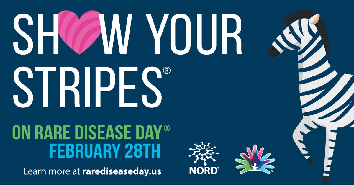 Are you ready to #ShowYourStripes on #RareDiseaseDay? Find ways to get involved on our newly launched website and join us as we celebrate and raise awareness for the #RareDisease community on Monday, February 28: bit.ly/2BrULms