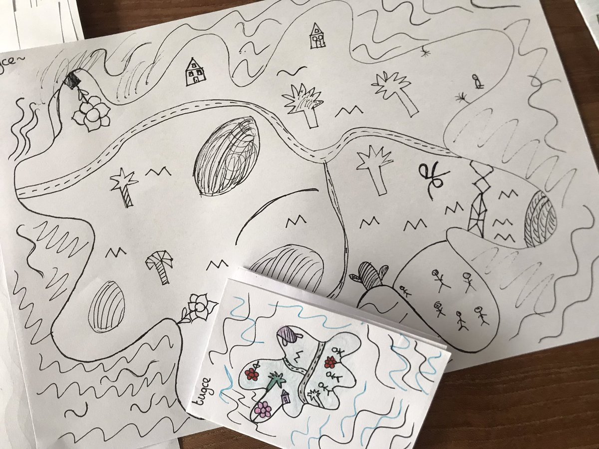 Nu zijn we weer thuis, maar de afgelopen weken maakten we nog verre reizen met de kinderen. Onbekende eilanden, spannende avonturen. Tekenen, schrijven, vertellen.