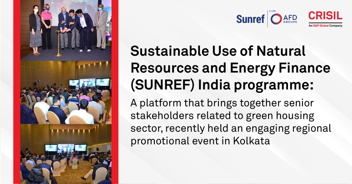 CrisilLimited's tweet photo. Sustainable Use of Natural Resources and Energy Finance (SUNREF) is a global programme funded by AFD (French Development Bank), which was launched in India in August 2017 in partnership with National Housing Bank (NHB) and with the support of European Union (EU). https://t.co/RS6wOKJnQ5