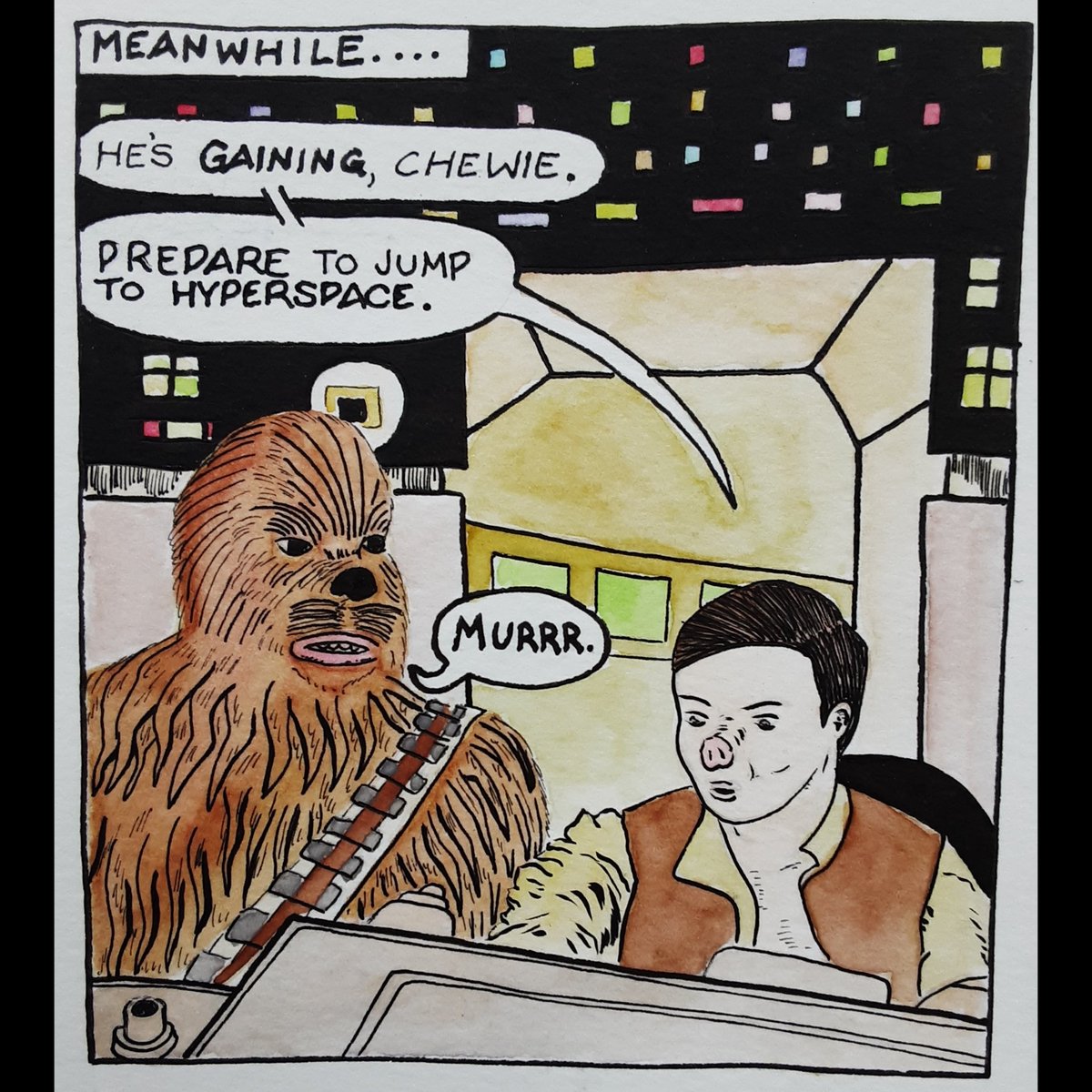Loose_Apples's tweet photo. The space billionaires issue a lot of high-falutin talk for guys who chase blood money. 

#elonmusk #jeffbezos #spacebillionaires #starwars #startrek #pigsinspace #muppets #military https://t.co/67iQiT7Bem