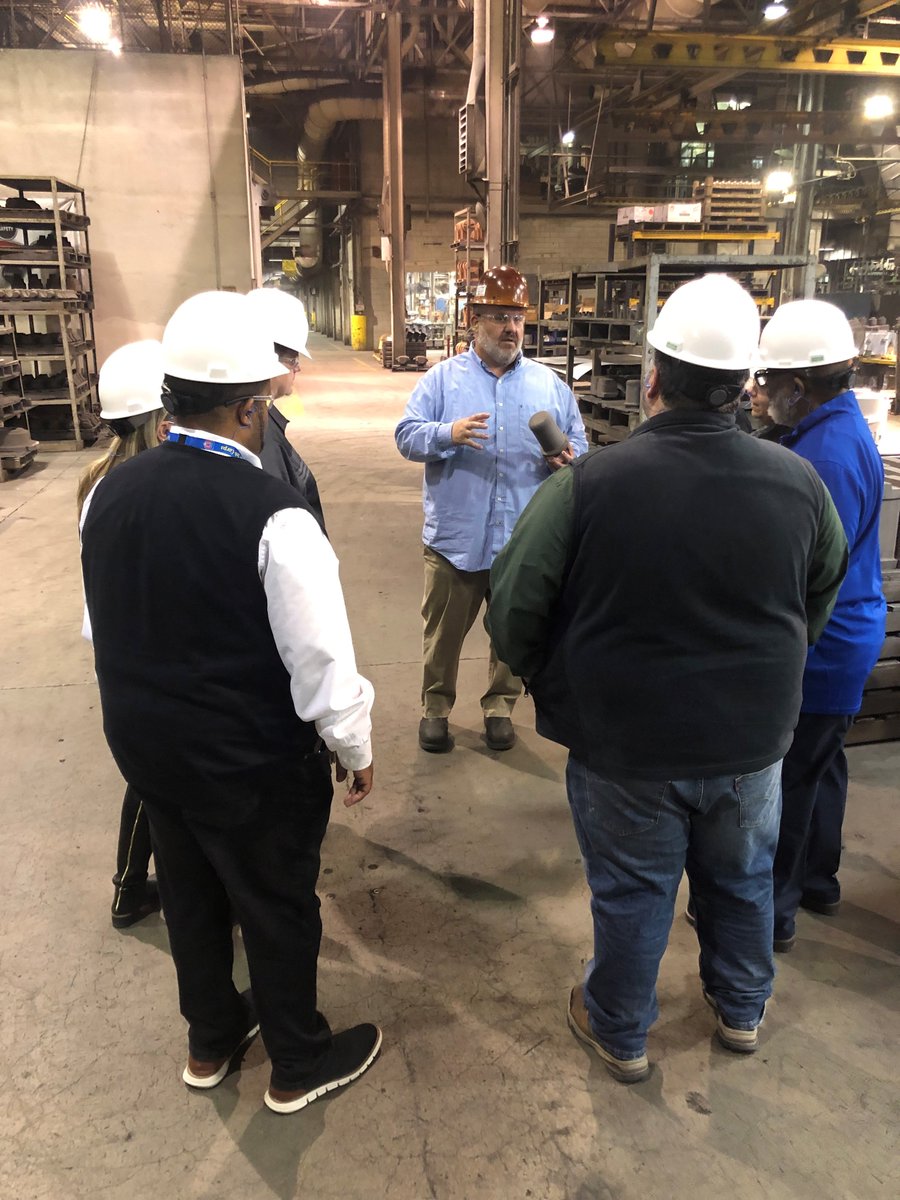 AmerCastings's tweet photo. A few weeks ago we had some visitors from the Northeast Workforce Development group stop by AMERICAN Castings. This group is designed to help Oklahoma businesses and industries gain skilled workers to compete in a global market. Thanks for coming to see us! https://t.co/2J9rP7rhAy