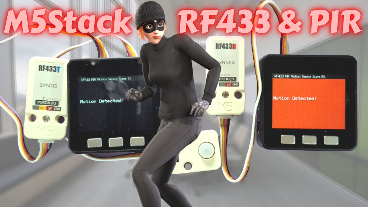 ShotokuTech's tweet photo. These RF433 Units from M5Stack are perfect for home security and automation. Lets mashup code from a couple of example sketches in the M5Stack Github repository and make a motion sensing alarm. https://t.co/DxXX6dIBlR
#RF433 #PIR @M5Stack #HomeSecurity #HomeAutomation #ArduinoIDE https://t.co/7mcFkYWyr1