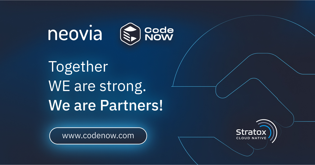 CodeNowCom's tweet image. Before Christmas we are happy to welcome Neovia as our new Customer for CodeNOW!
An interesting interview between us and the CEO Martin Kucera from Neovia will be published soon on our Website.
We can only say one more time: ''Welcome to CodeNOW''
#neovia #CodeNOW #partnership