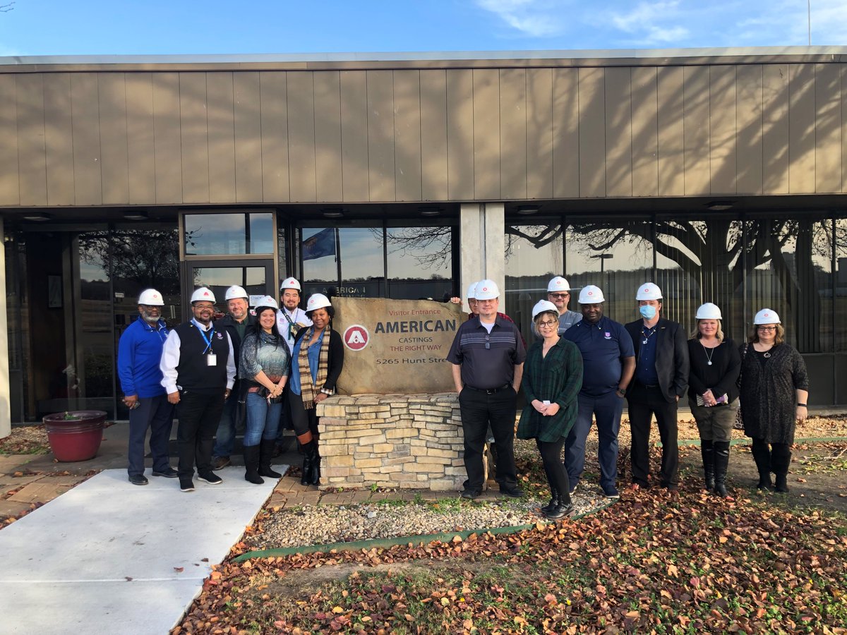 A few weeks ago we had some visitors from the Northeast Workforce Development group stop by AMERICAN Castings. This group is designed to help Oklahoma businesses and industries gain skilled workers to compete in a global market. Thanks for coming to see us!