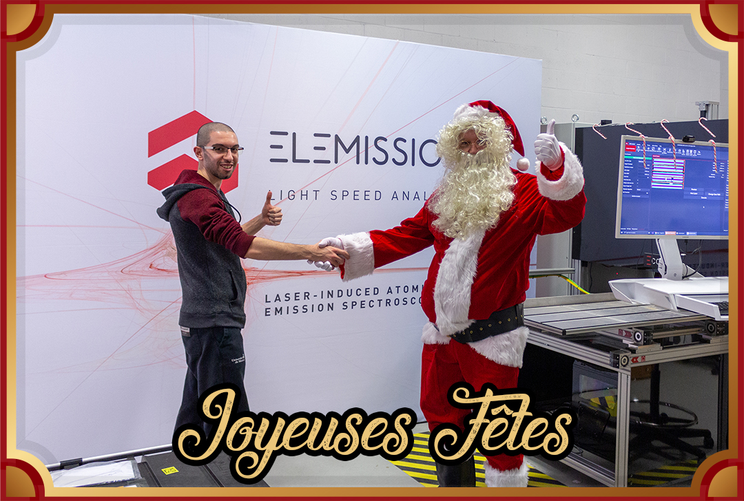 elemission's tweet photo. Le Père Noël a visité nos installations pour encourager nos employés qui travaillent extrêmement dur sur le ECORE en numérisant des milliers de mètres de carottes de forage. L'équipe d'ELEMISSION souhaite à tous de joyeuses fêtes remplie de santé et de joie! https://t.co/o9D6TDj8R5