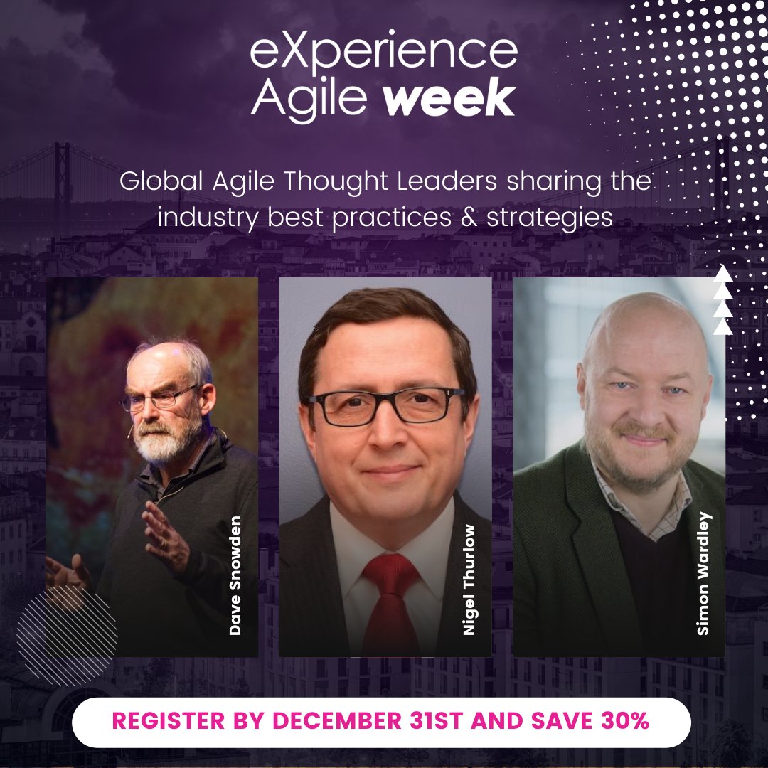 experienceagile's tweet image. 👋 Welcome the first announced speakers of XA Week 2022! Dave Snowden, Nigel Thurlow and Simon Wardley. Save your seat now 👉 loom.ly/7Hyjdz8

#experienceagile #xaweek22 #waforum2022 #ahfactors22