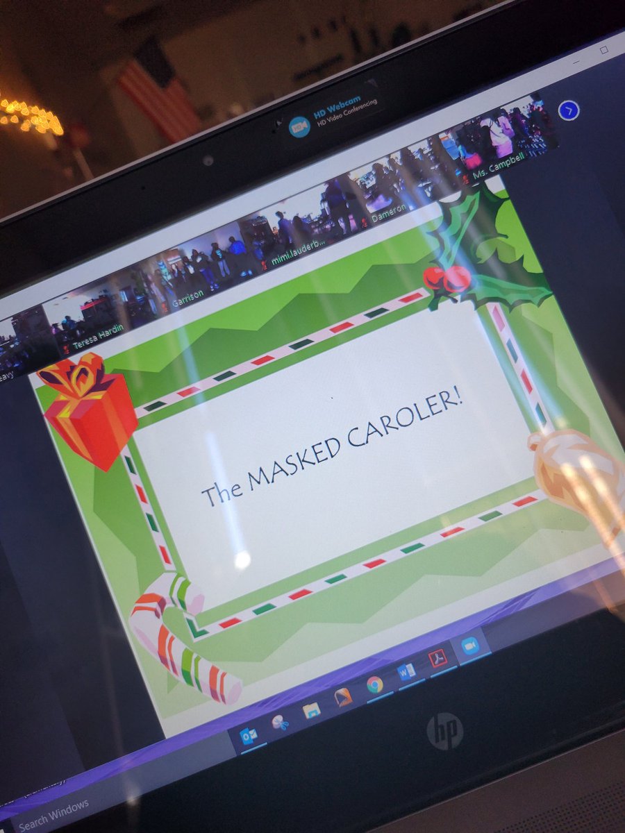 historynerdtchr's tweet photo. Virtual, but still having our annual sing-along. Hurray for Christmas break! #RCE2021Christmas @RCE_HCS https://t.co/KcMXPDT9nD