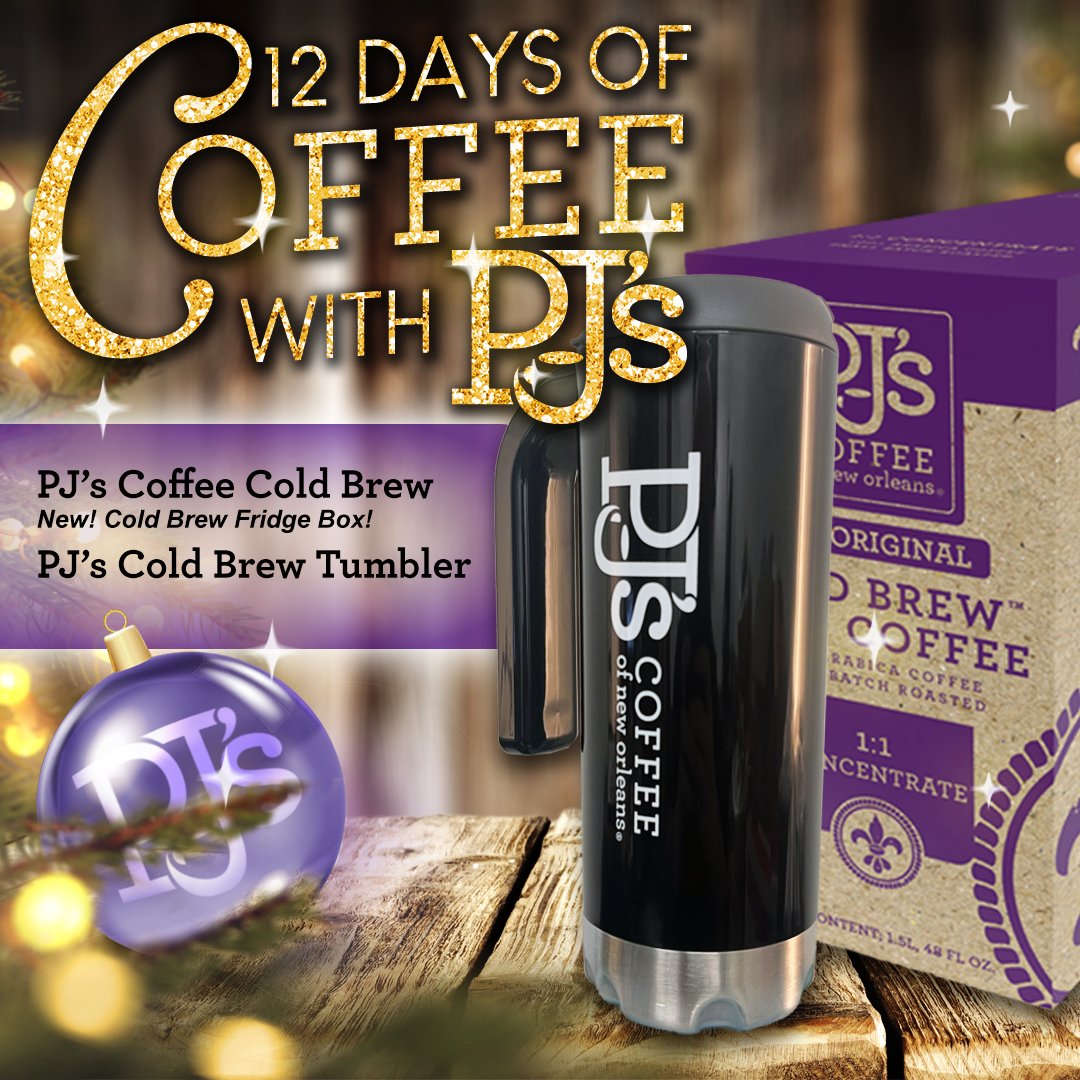 pjscoffee's tweet photo. π Day 10 of #12DaysofPJs GIVEAWAY! π
Weβre giving away PJ's Coffee Cold Brew & PJ's Cold Brew Tumbler. Head on over to our Instagram or Facebook page to enter! @PJsCoffee #Giveaway https://t.co/IBdlTZ0lUg