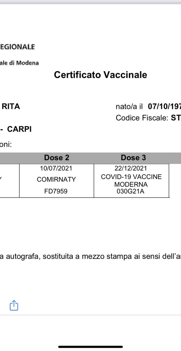 ritastacche's tweet photo. Mezza di Moderna, e via andare.
#terzadose #booster https://t.co/ghzXFE0mgi