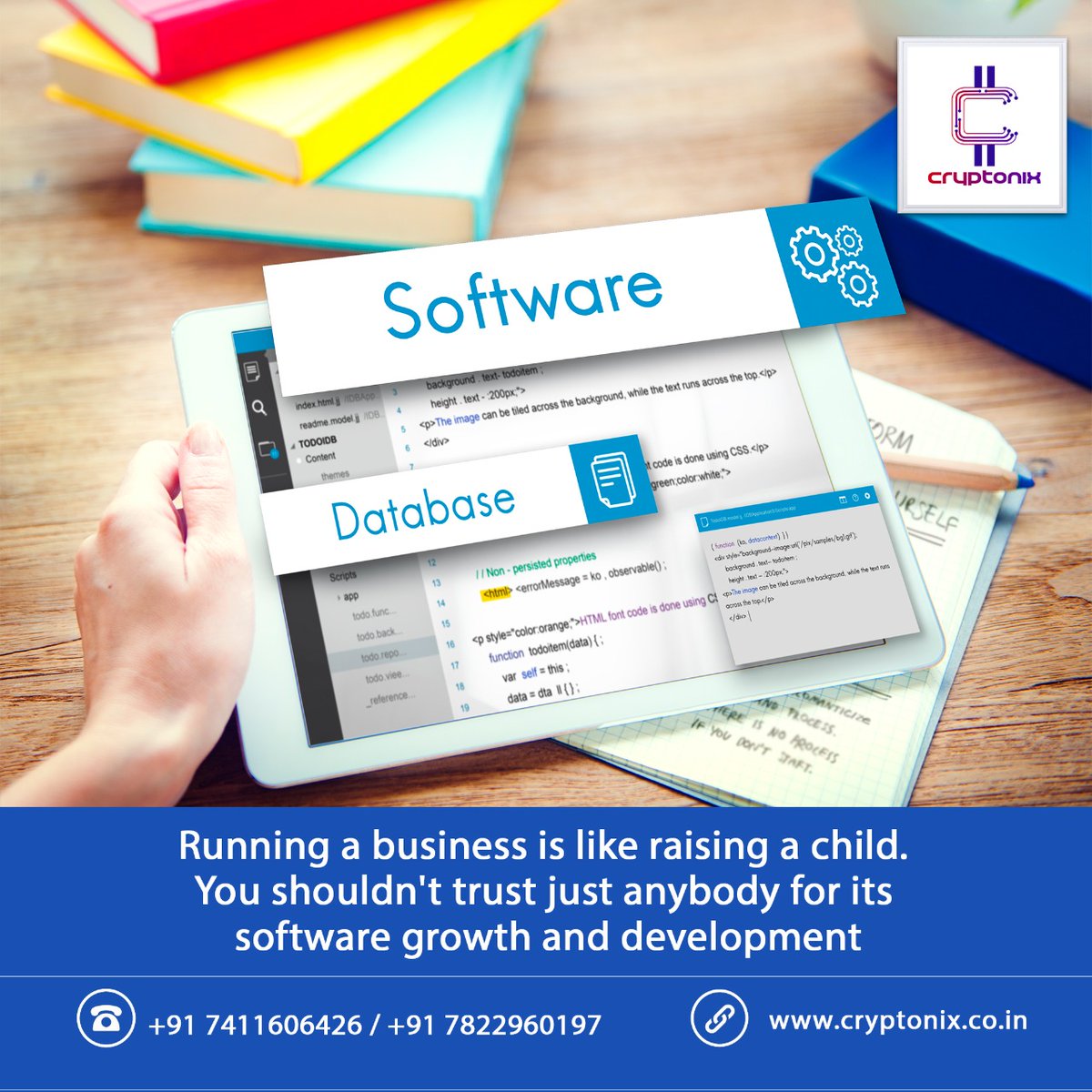 Cryptonixltd's tweet photo. Software are the bread and butter of digital business. Get yours today at Cryptonix.

#cryptonix #softwares #digitalmarketing #websitedevelopment #seo #smo #contentwriting #graphicdesigning #appdevelopment https://t.co/hqJ46gPZl8