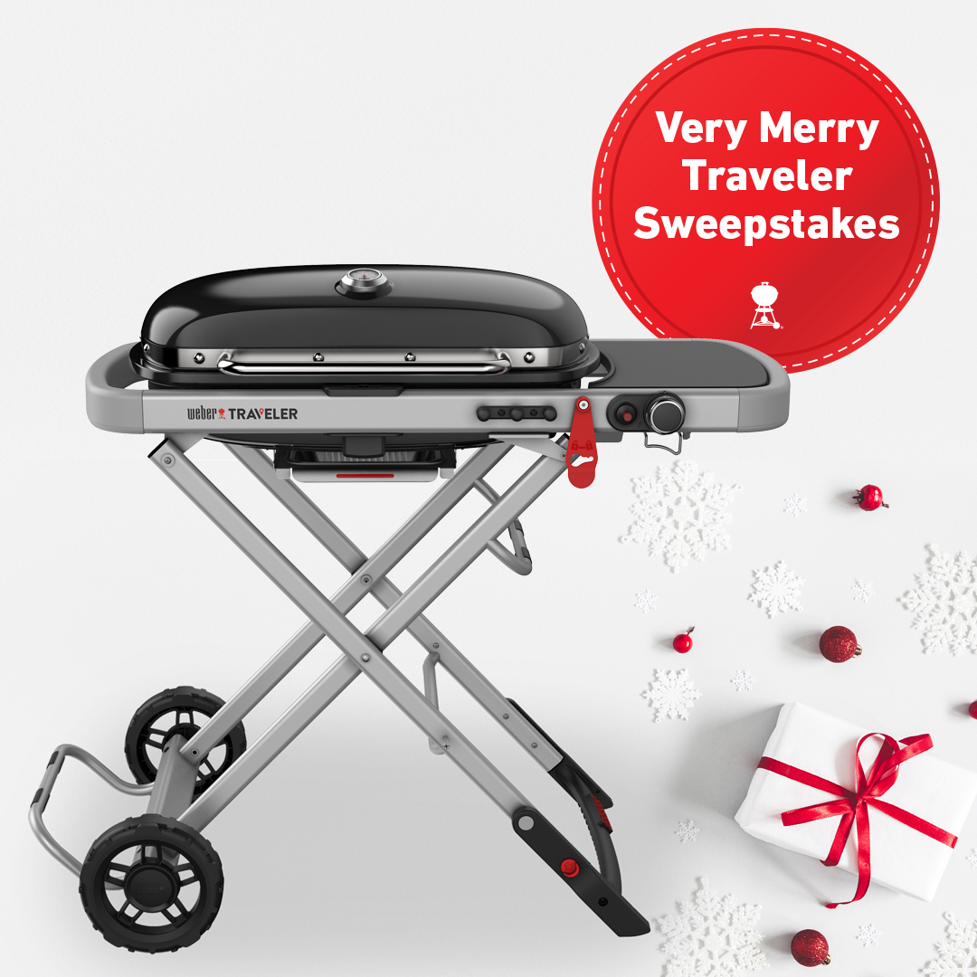 🚨SWEEPSTAKES🚨

This Holiday season, we are excited to gift one lucky winner a Weber Traveler Portable Grill, Traveler Cargo Protector, Connect Smart Grilling Hub, &amp; Connect Hub Case.

TO ENTER:​

1. Follow us @webergrills🔥
2. Like this post❤️
3. Tag friends👯‍♀️
4. RT this post🔁