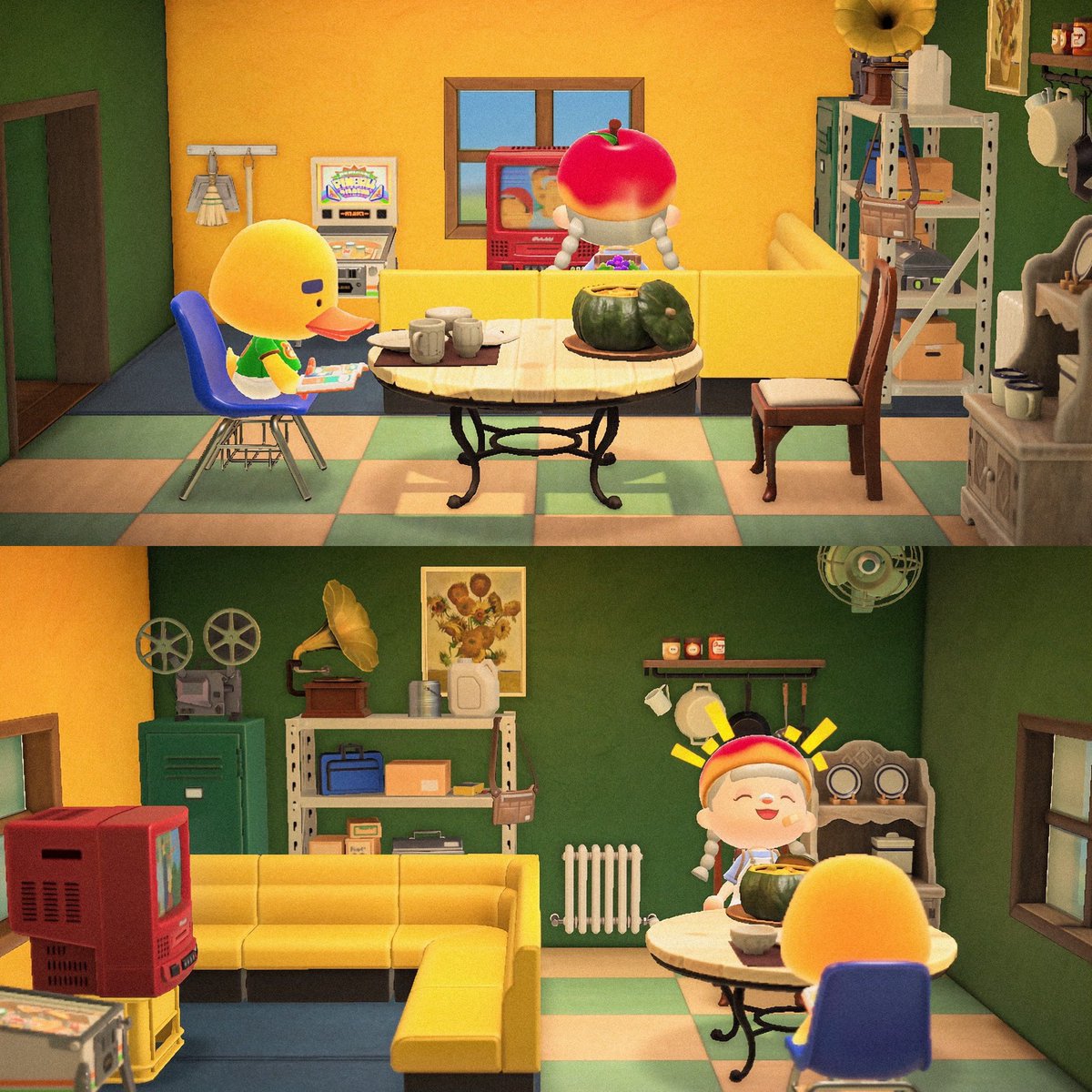 finally got to decorating my villagers’ home — first up is this lazy yellow ducky 🏠✨

#AnimalCrossing #ACNH #ACNHDesign #どうぶつの森