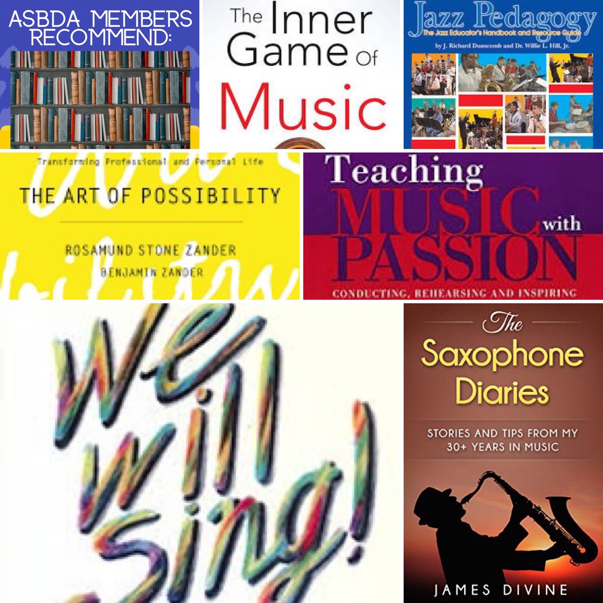 asbdaband's tweet photo. #ASBDA members recommend #musiced #books for #banddirectors #MembershipWithMeaning #BookRecommendations https://t.co/WX3XT8e0ec