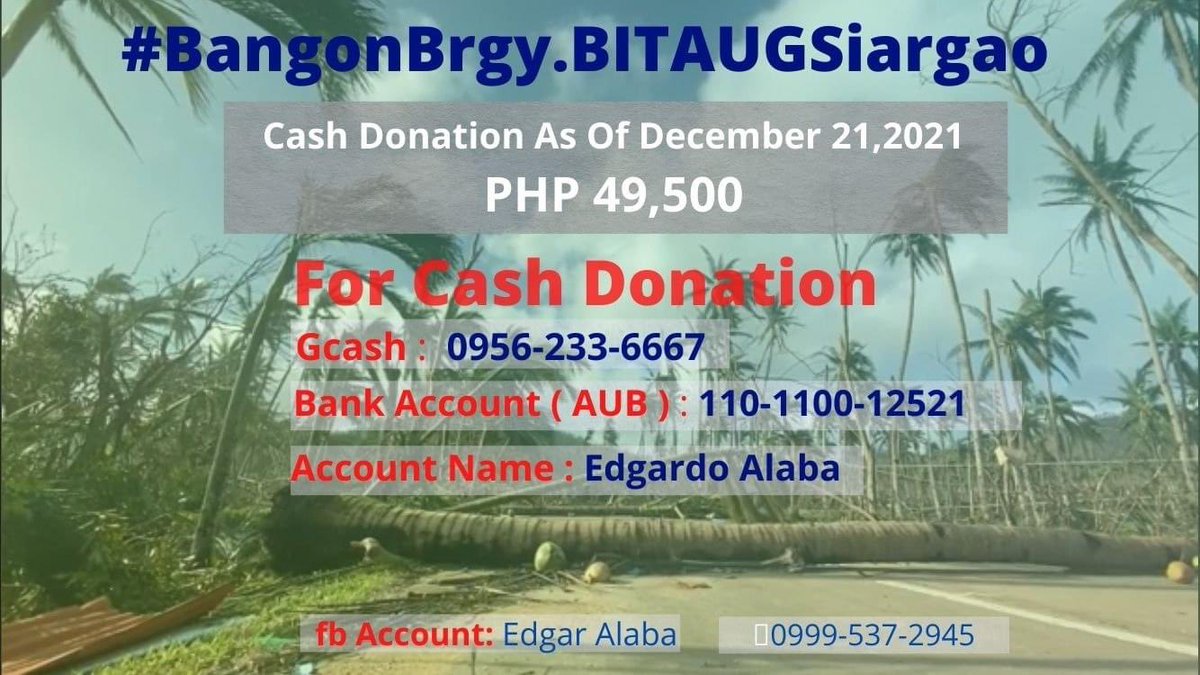 kenkentamayo's tweet image. Kumakatok po ako sa inyong mga puso, baka gusto nyo pong magdonate para sa mga kababayan nating nasalanta ng bagyo sa siargao, any amount po will do 😇. Malaking bagay po yung may makain man lang sila sa pang araw araw nila doon. Thank u and Godbless po! 🙏🏻♥️ #SiargaoNeedsHelp