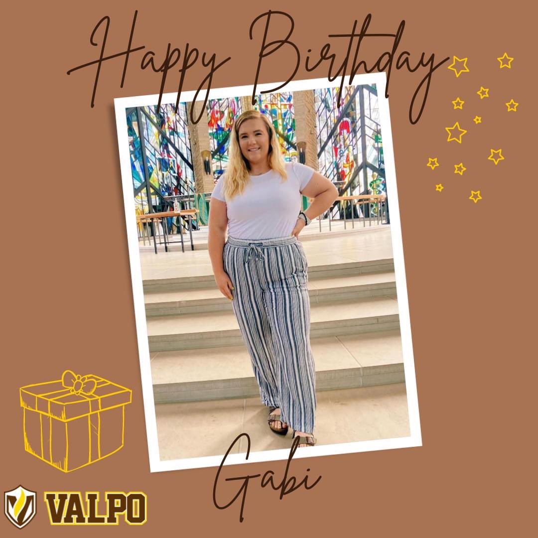 ValpoSoftball's tweet photo. Wishing Valpo Softball Student-Manager, @gabiwestphal22, a very HAPPY BIRTHDAY! Thank you for all you do! Enjoy your day! π₯
#ValpoSB #GoValpo #MVCSB #HappyBirthday #SoftballBday https://t.co/qECyy8Uxhm