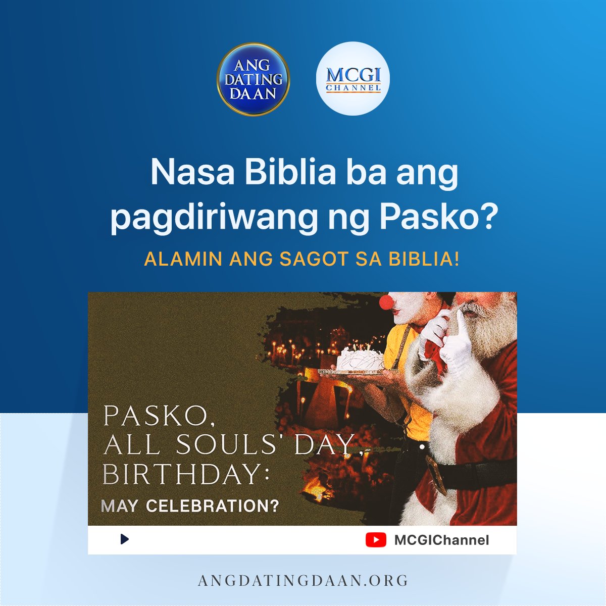 AngDatingDaanTV's tweet photo. According to many published references, the actual date of the birth of Jesus Christ is unknown. But what happened along the way? How did Dec. 25 become the widely accepted birthday of Christ which hundreds of millions—if not billions—of people celebrate and observe altogether? https://t.co/KjeU1IoZaV