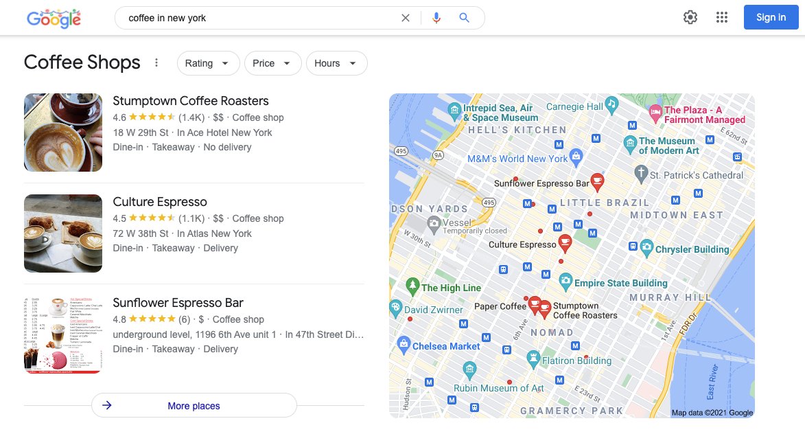 fpaschoal's tweet photo. I personally like the new way Google is showing results on Map Pack https://t.co/GS26kjfG2X