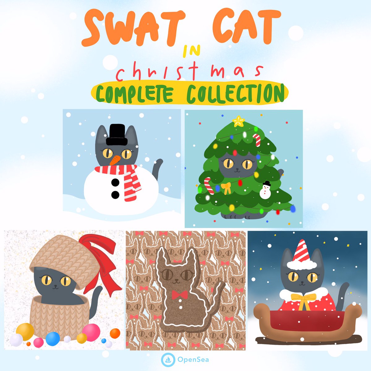 little_around's tweet photo. Sending happiness in the last set of swat cat collection with Christmas season.
❄️⛄️ SWAT CAT in CHRISTMAS ⛄️❄️
            no.46 - no.50  0.009 eth
🌊 https://t.co/8lQ3QnY5AZ
#Christmas #NFTcommunitiy #NFTTHAILAND #OpenSeaNFT #etherium #swatcat #cat #cute https://t.co/A9Y8kjSwyh
