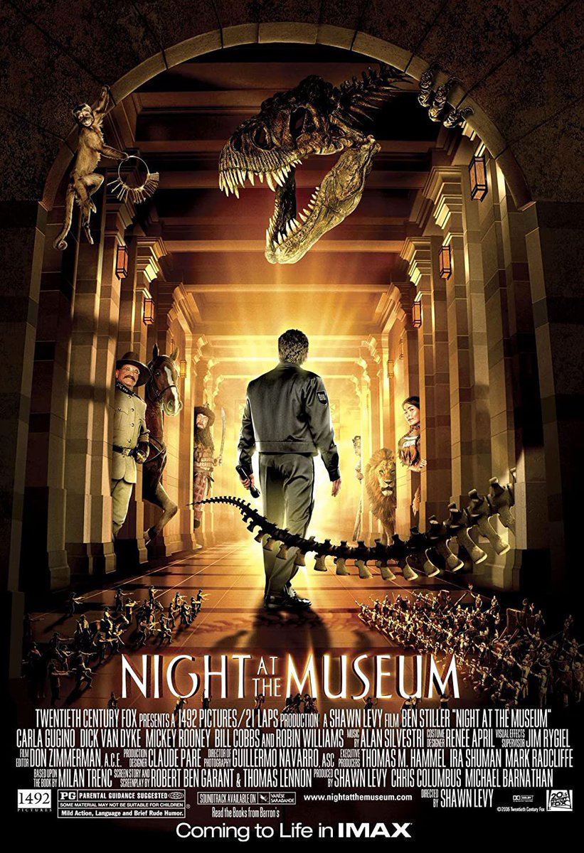 Happy 15th Anniversary to Night at the Museum! 🥳🎉

#NightAtTheMuseum @RedHourBen #MickeyRooney @rickygervais @djpaulrudd #BillCobbs #RamiMalek #SteveCoogan #OwenWilson #RobinWilliams