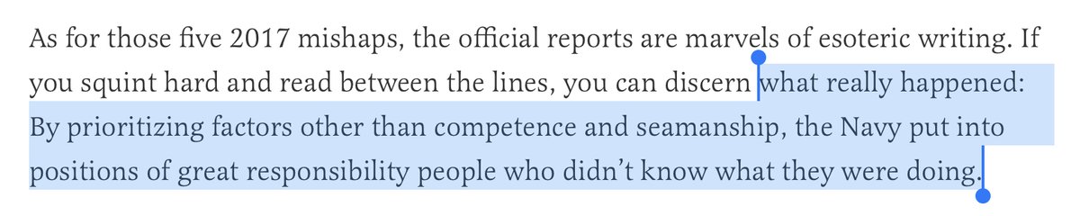 But he then blames these incidents (most of them in the 1st year of the Trump administration, mind) on wokeness and improper prioritization, and says that no one has paid a price "for any of this".