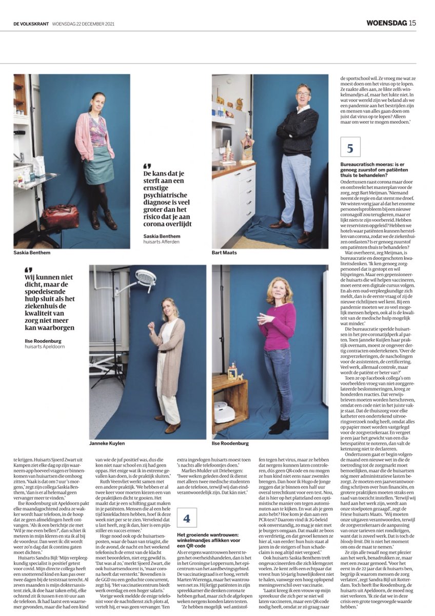 HUISARTS ONDER HOOGSPANNING 

✅ nu eens aandacht voor huisartsen👇 in de VK vandaag 
✅ zeer verdiend
✅ voor al die hardwerkende huisartsen: pet af en keep the faith!
✅ jullie zijn de drijvende kracht achter onze gezondheid…