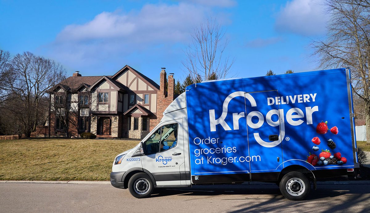 OKCTalk's tweet photo. Kroger, the second-largest grocer in the U.S., is coming to OKC with a delivery-only model using their own employees (not gig drivers) and refrigerated vans as they strive to become the Amazon of the grocery business. Full story: https://t.co/pictKYkgPd https://t.co/xYTFJ4clpi