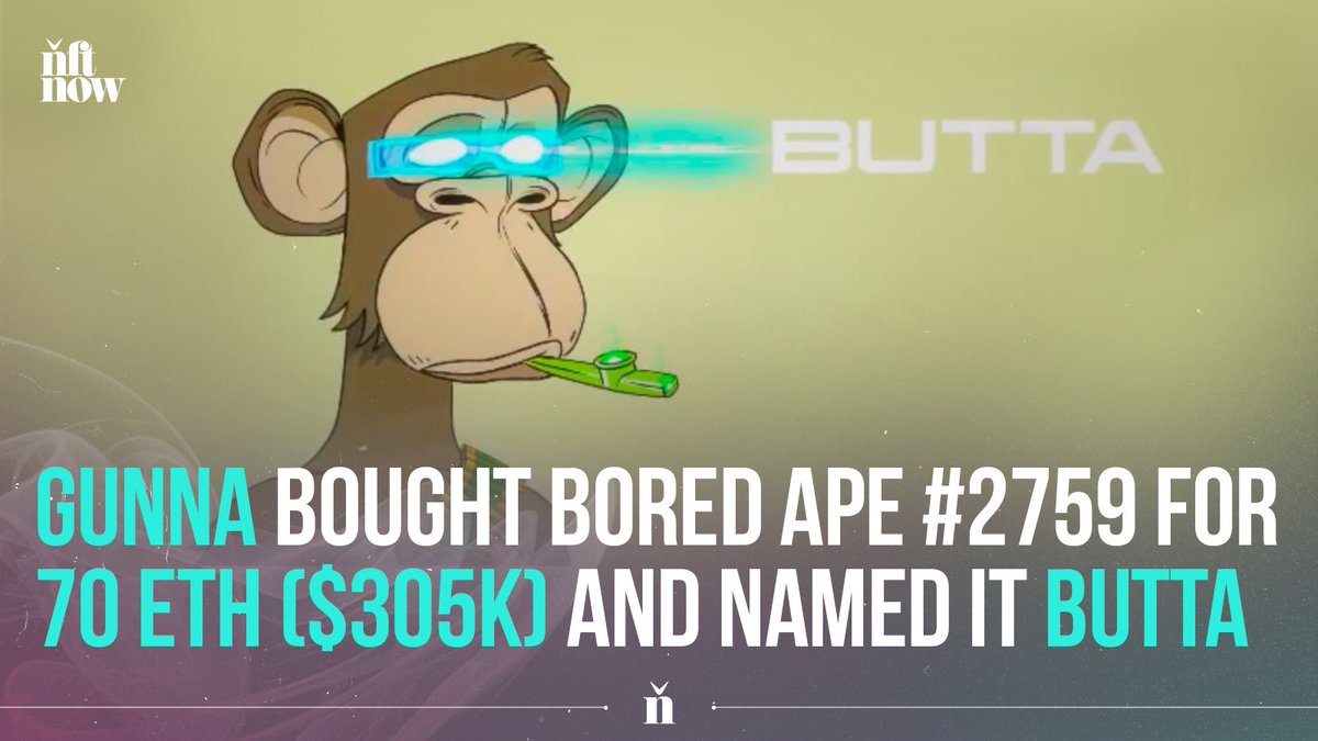 .<a href="/1GunnaGunna/">WUNNA</a> shows off his new Bored Ape named "Butta" and gets it tattooed on his leg 🦍