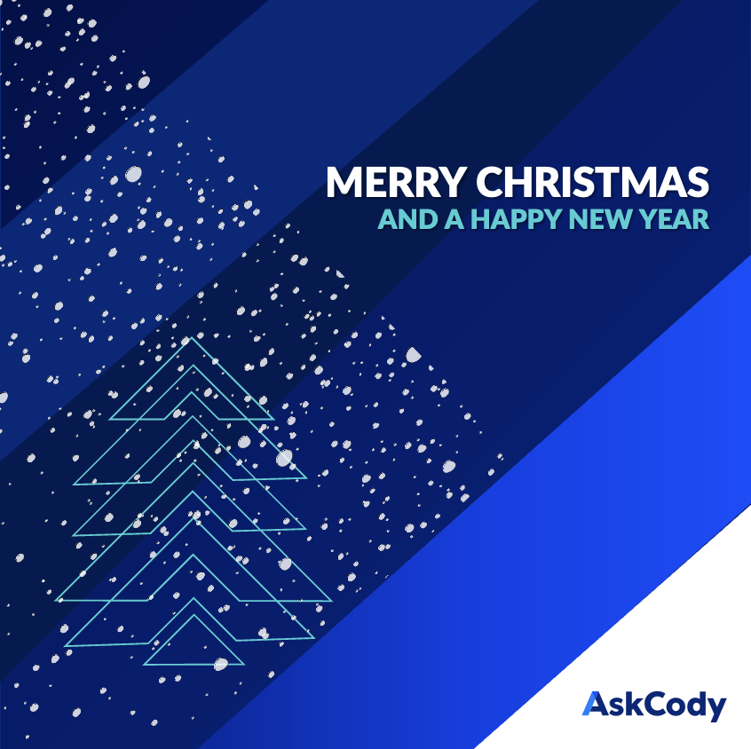 goaskcody's tweet photo. Merry Christmas and a Happy New Year 🎄
To all customers, partners, and employees. Thank you for making 2021 a truly special year. We hope you will all have a great holiday season.
#merrychristmas #happynewyear #askcody https://t.co/f35mGZerA1